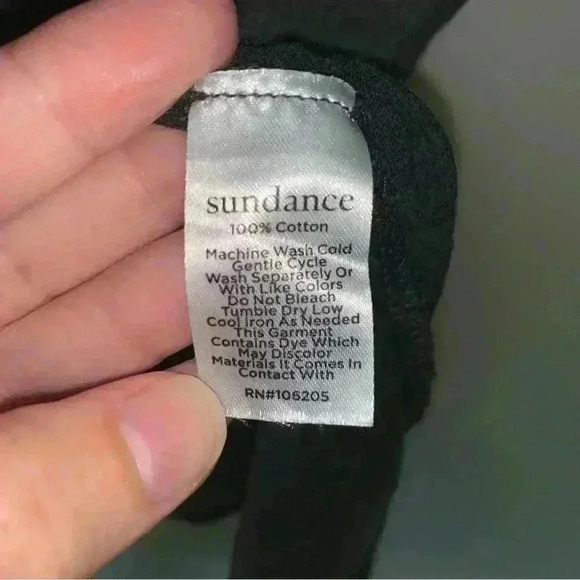 Sundance Gray Black Space Dye Distressed Cotton Relaxed Fit Tee Shirt Large - Picture 2 of 9